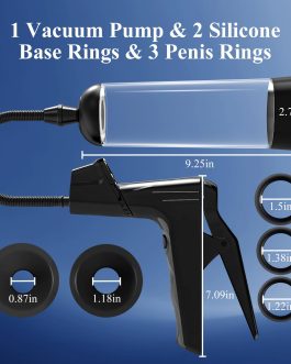 Sex Toy Male Penis Pump – UTIMI Pennis Extender Adult Sex Toys – Pumps & Enlargers for Men with 3 Penis Ring and 2 Silicone Sleeve,Sex Machine Enlarge Juguetes Sexuales for Stronger Bigger Erections