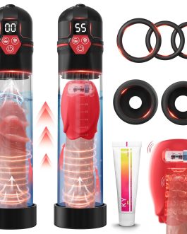 Sex Toys Electric Penis Pump – Male Sex Toys – Pumps & Enlargers Male Masturbator with 5 Suction Intensities & 7 Vibrating Modes, Dick Pump Penis Enlarger for Men Erection, Cock Pump with Pocket Pussy