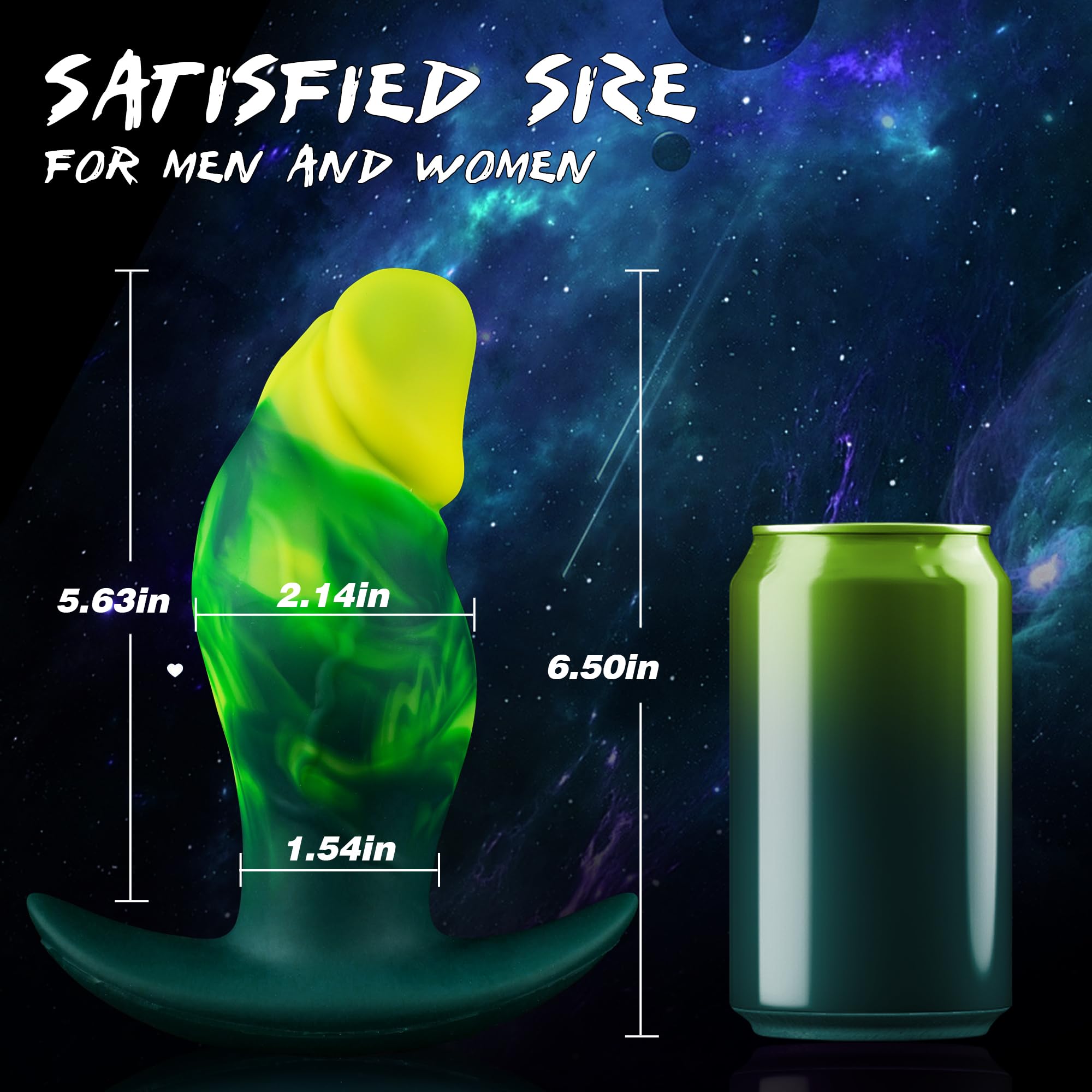 6.5" Vibrating Butt Plug Large Buttplug, Vibrating Anal Plug Prostate Massage Anal Vibrator Dilator for Training & Stretching, Silicone Prostate Dildo with Safe T-Base, Adult Sex Toys for Men Women