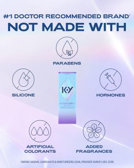 K-Y Ultragel Water Based Lube, Non-Greasy Water Based Personal Lubricant, pH Friendly Lube, Condom Friendly Personal Lube, 8.45 Fl Oz