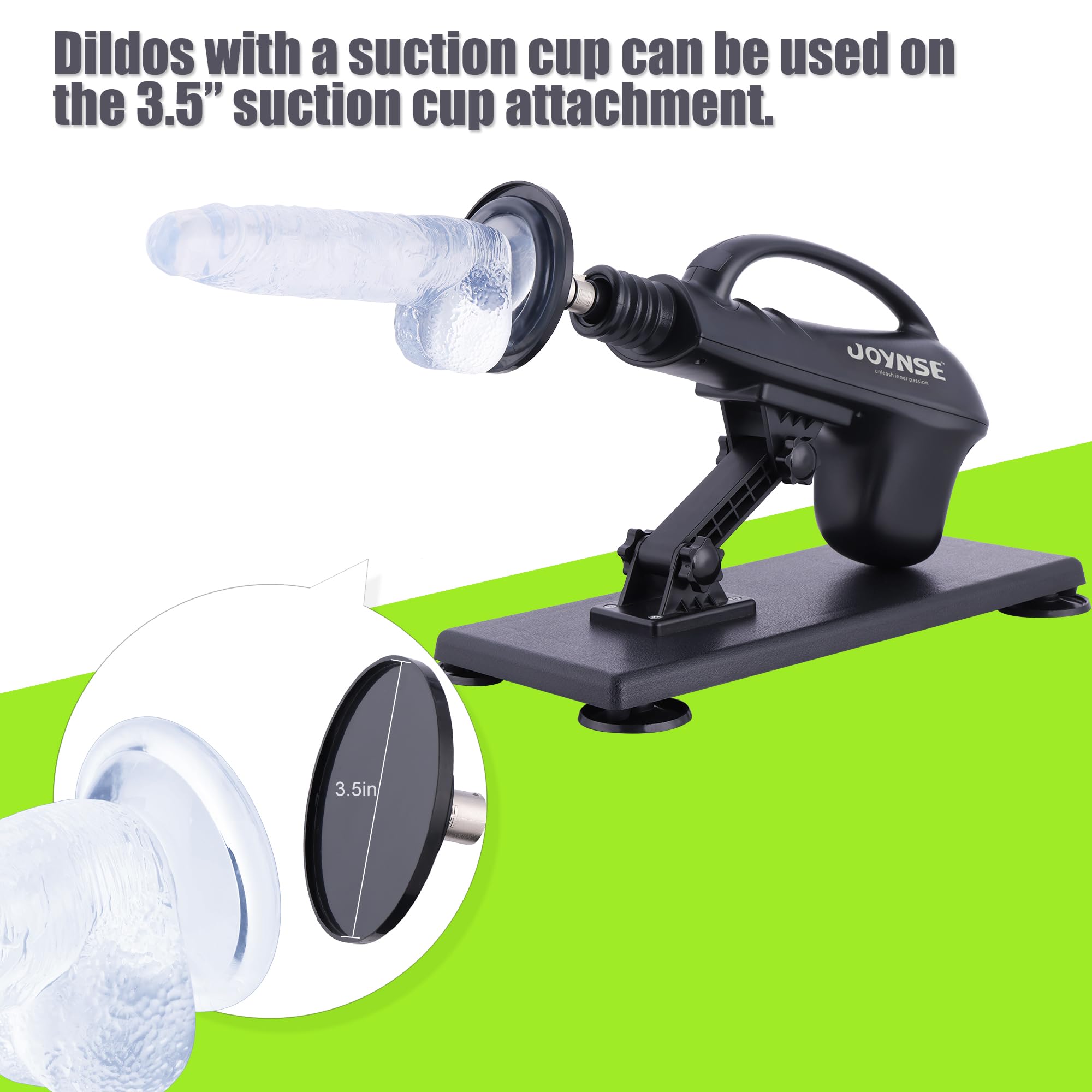 Sex Machine Joynse Thrusting Machine with Suction Cup Adapter, 3XLR Connector Love Machine Dildo Machine with 8 Attachments