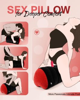 Sex Position Pillow for Couples Adult Toys, Inflatable Sex Cushion with BDSM Bondage Adjustable Restraints Wrist & Thigh Cuffs, Enhanced Bedroom Play for Couples, Solo and Beginners