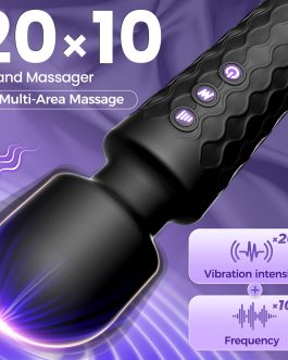 TouchReal Wand Massager – Small Vibrator 10-Speed Rechargeable Vibrator with Flexible Head, Fast Charging, Quiet & Waterproof, APP Control Sex Toys for Women