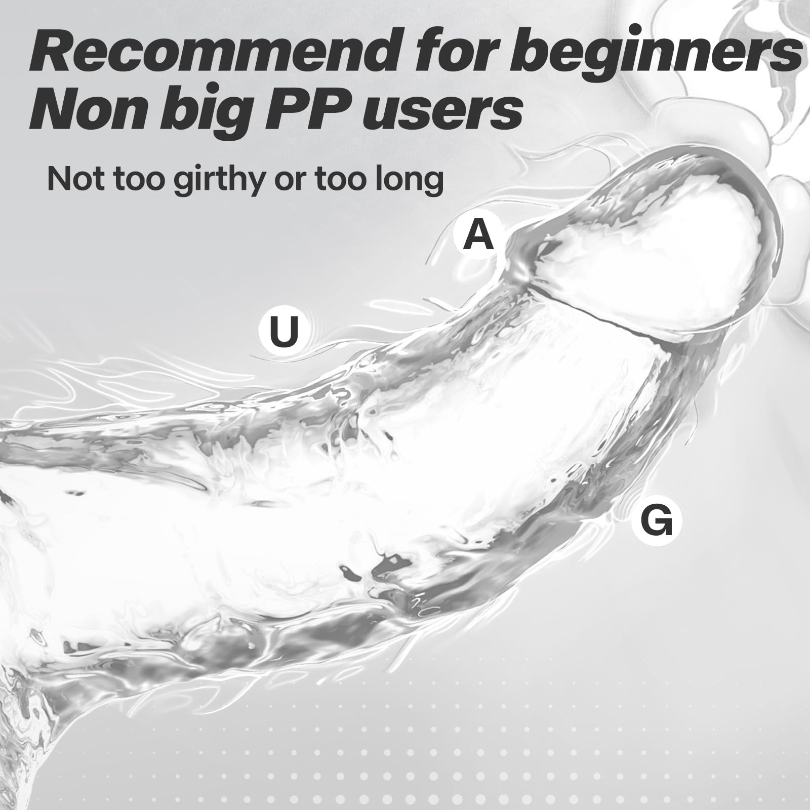 Realistic Transparent Dildo for Women Men, 6.7" Lifelike Clear Dildo with Powerful Suction Cup, Odorless Soft TPE Material, 5.9" Insertable Length Sex Toy for G-Spot & Anal Play, Beginner Friendly