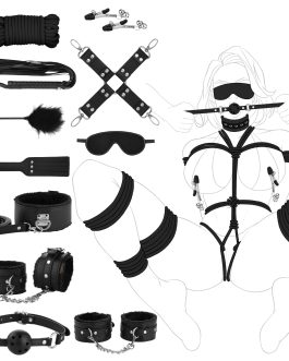 UTIMI Bondage for Sex 11 Pcs BDSM Leather Bondage Sets Restraint Kits for Women and Couples