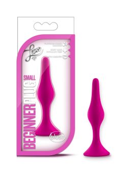 Blush Luxe Beginner 3.25″ Silicone Butt Plug – Satin Smooth Anal Trainer with Soft Tapered Tip and Suction Cup Base – Slim Bum Plug Adult Sex Toy for Women, Men & Couples – (Pink)