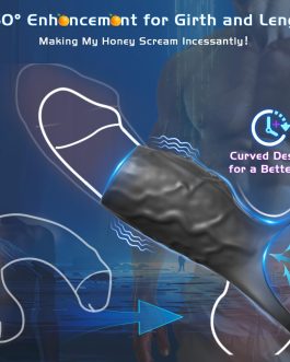 Couples Male Adult Sex Toys – All Liquid Silicone Soft Vibrating Penis Sleeve Cock Ring, Pleasure Penis Ring Vibrator Penis Extender for Penis Testicles G Spot Stimulation, LNIIY Sex Toy Game for Men