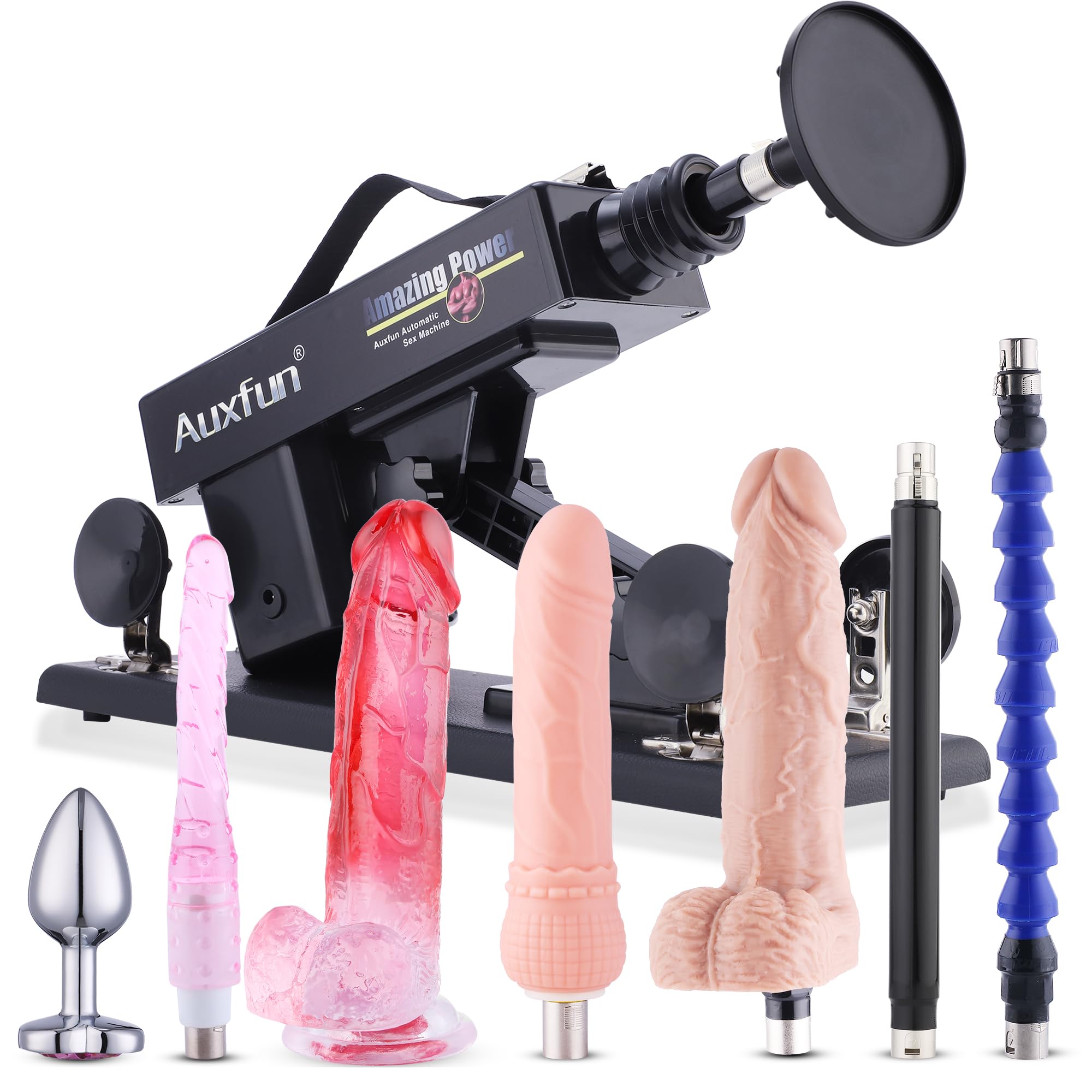 Sex Machine Dildo Machine with 3XLR Connector,Fuck Machine with Realistic Dildo, Thrusting Machine Sex Toys 8 Attachments with Suction Cup Adapter Love Machine for Women