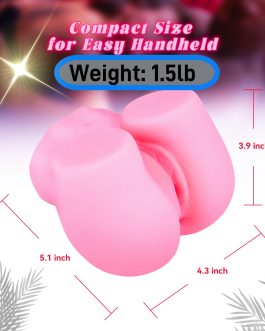 1.5LB Male Masturbator, Sex Dolls for Men Pocket Pussies Realistic Adult Sex Toys Entry-Level Ass Lifelike Soft Butt with Vagina and Anal Channel for Several Sex Positions