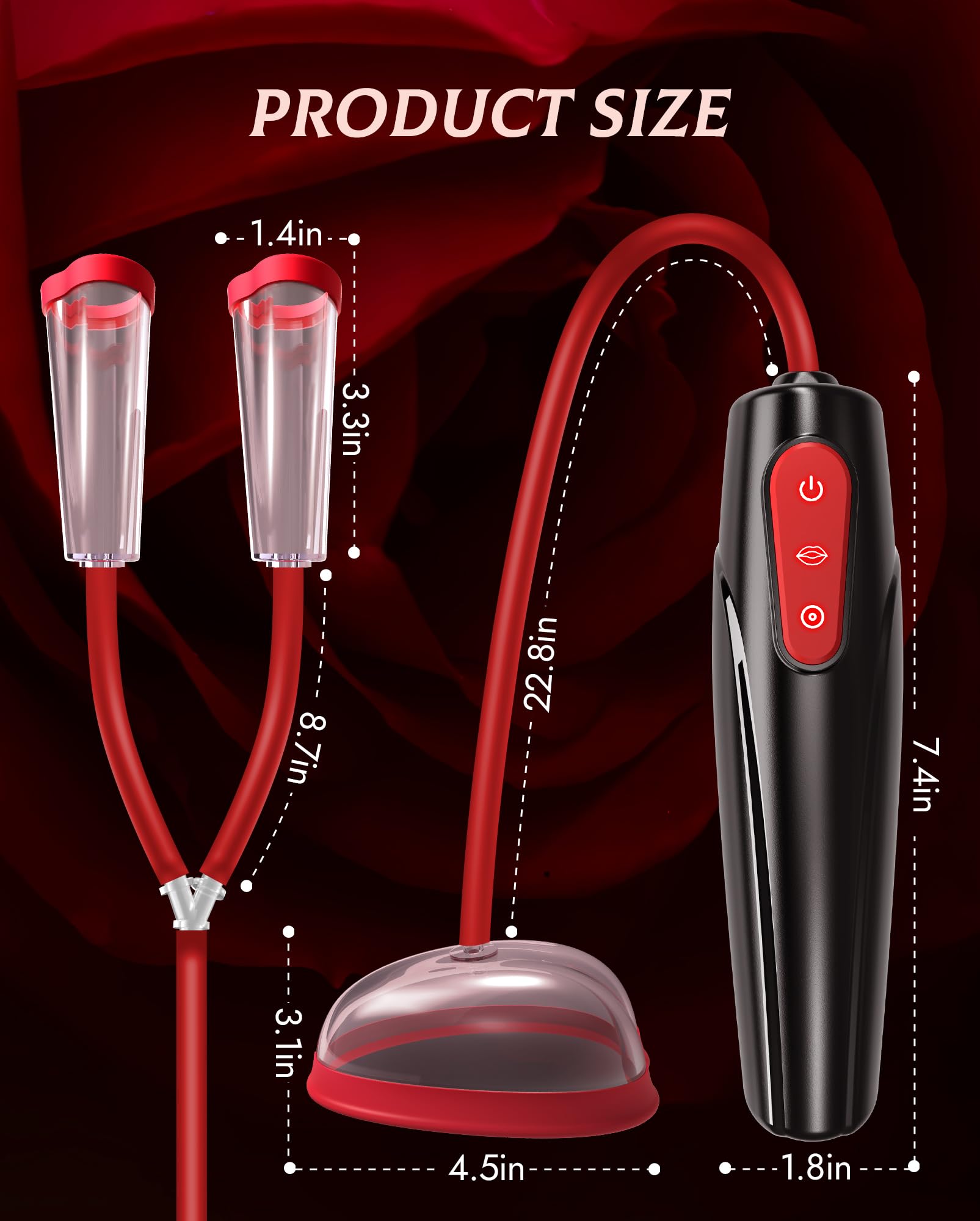 Pussy Pump Adult Sex Toys - Nipple Sucking BDSM Toys Kit Electric Vacuum Vagina Sex Pump with 3 Suction Levels and 7 Modes, Clit Sucker for Women Pleasure, Female Sex Toys for Couples Games