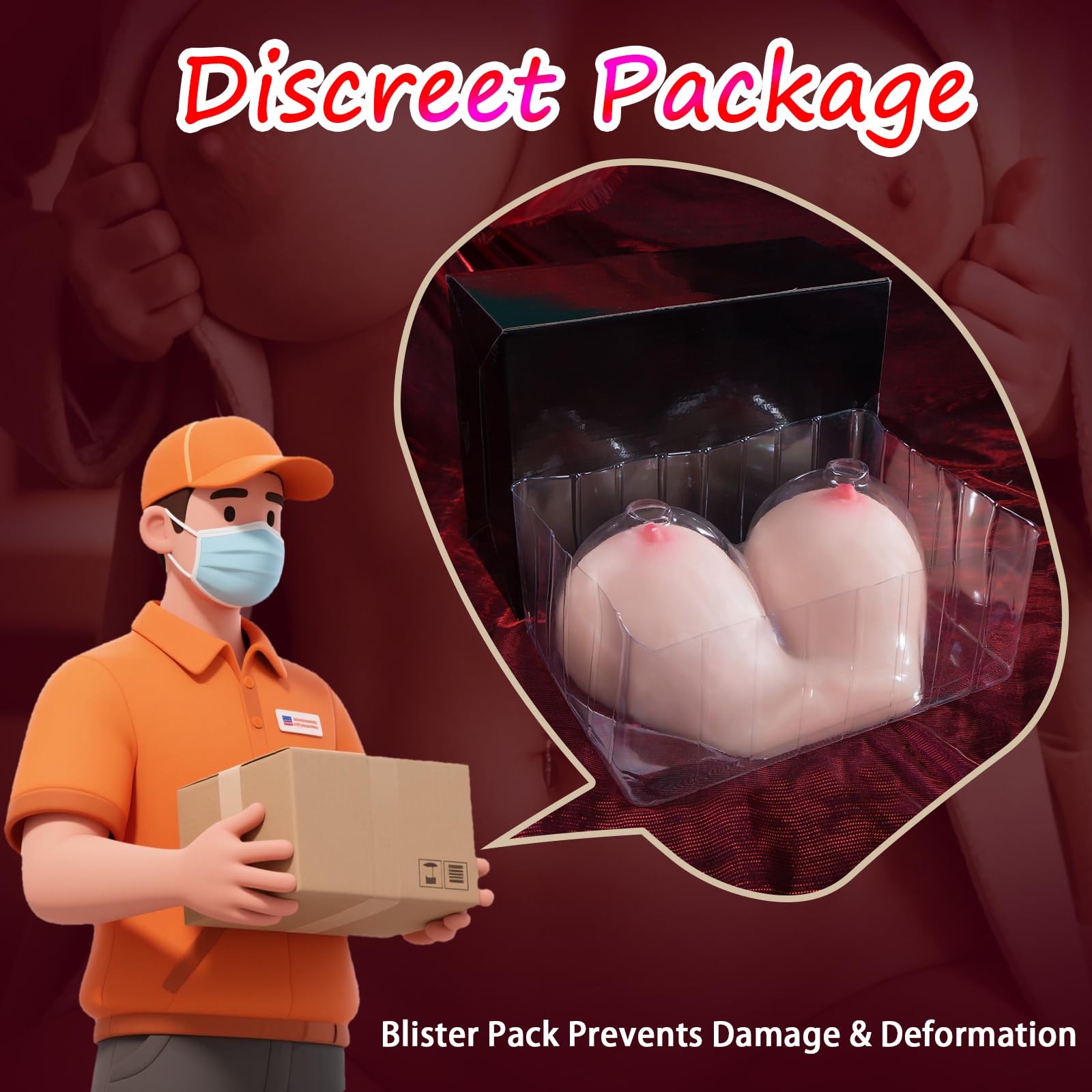 Realistic Sex Doll Boobs for Men with TPE Soft Jelly Breasts, Male Masturbator Adult Toys, Boobs Sex Toys for Men, Compact and Portable Sex Toys, Sex Doll Boobs, White 3.7LB Softer Jelly Boobs