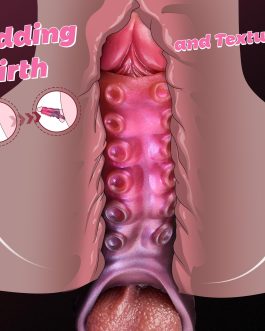 Monster Penis Sleeve Cock Sleeve with Penis Ring, Reusable Penis Extender Male Sex Toys Enhance Male Endurance, Elastic Silicone Penis Pump to Enlarge Prolong for Men & Couples,Red