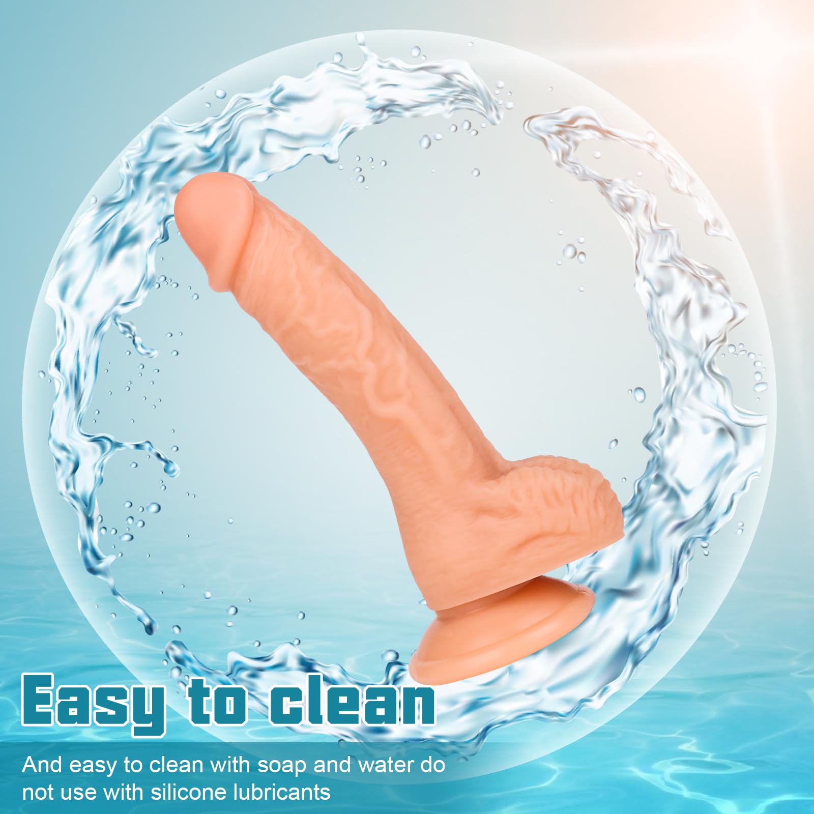 Vikkiy 7.3 Inch Realistic Dildo Feels Like Skin Body-Safe Material G spot Stimulator Dildos with Strong Suction Cup for Hands-Free Play Sex Toys for Adult