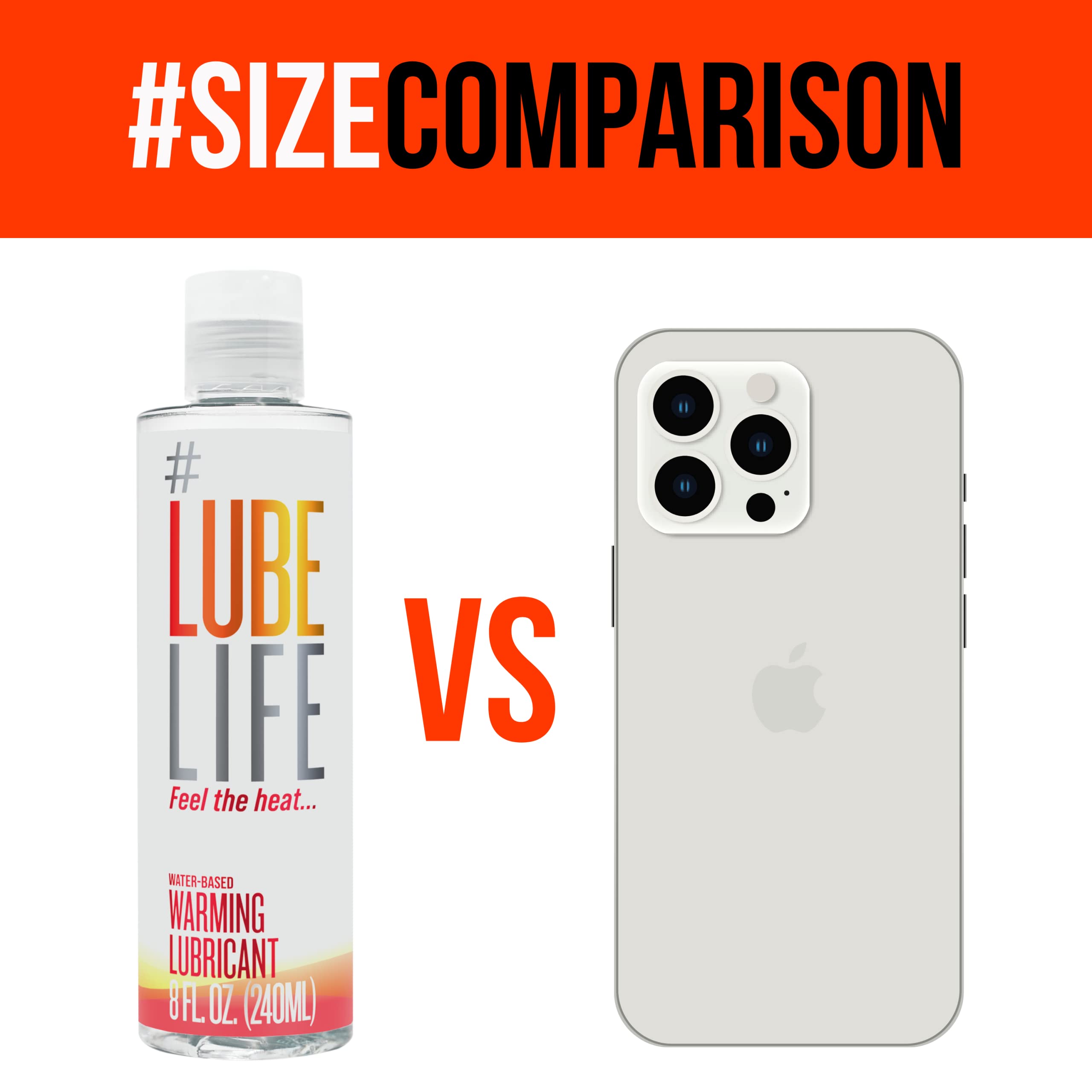LUBELIFE Water-Based Warming Lubricant, Warm Invigorating Heating Sensation, Lube for Men, Women and Couples, 8 Fl Oz