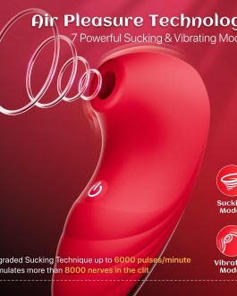 Sucking Vibrator Rose Toy – Sex Toys for Women Clitoral Sucker Vibrators Adult Toys with 7 Sucking & Vibrating Modes, Womens Rose Sex Toy Suction Vibrator for Woman Couples Nipple Toys Fetish Jewelry