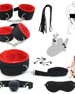 BDSM kit Sex Toys Bondage Restraints Set, Anal Butt Plug Games Card Toys and Sex Straps Neck to Wrist Thigh Sex Sling & Ankle Kits with Adjustable, Sex Things for Couples Kinky and Couple Sex Toys