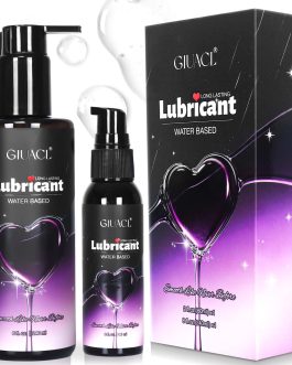 GIUACL Water Based Lube Set, 8+2oz Lubricants for Privacy and Toys, Natural Long Lasting Lube Gel for Men, Women & Couples, Non-Staining, pH Friendly (Home+Travel Size)