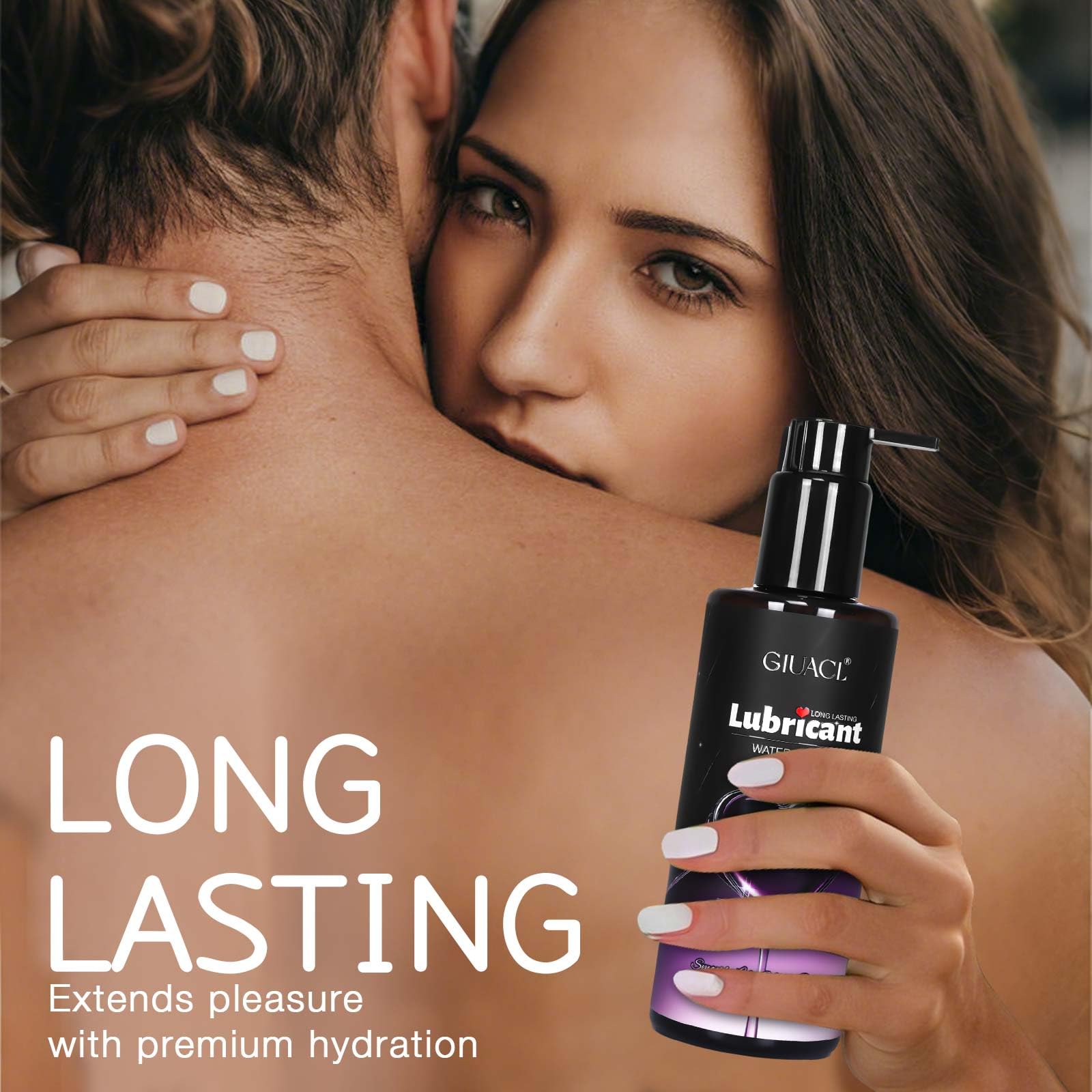 GIUACL Water Based Lube Set, 8+2oz Lubricants for Privacy and Toys, Natural Long Lasting Lube Gel for Men, Women & Couples, Non-Staining, pH Friendly (Home+Travel Size)