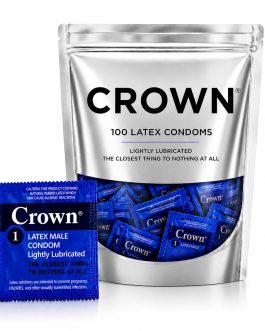 Crown Condoms, 100 Count, Lubricated Latex