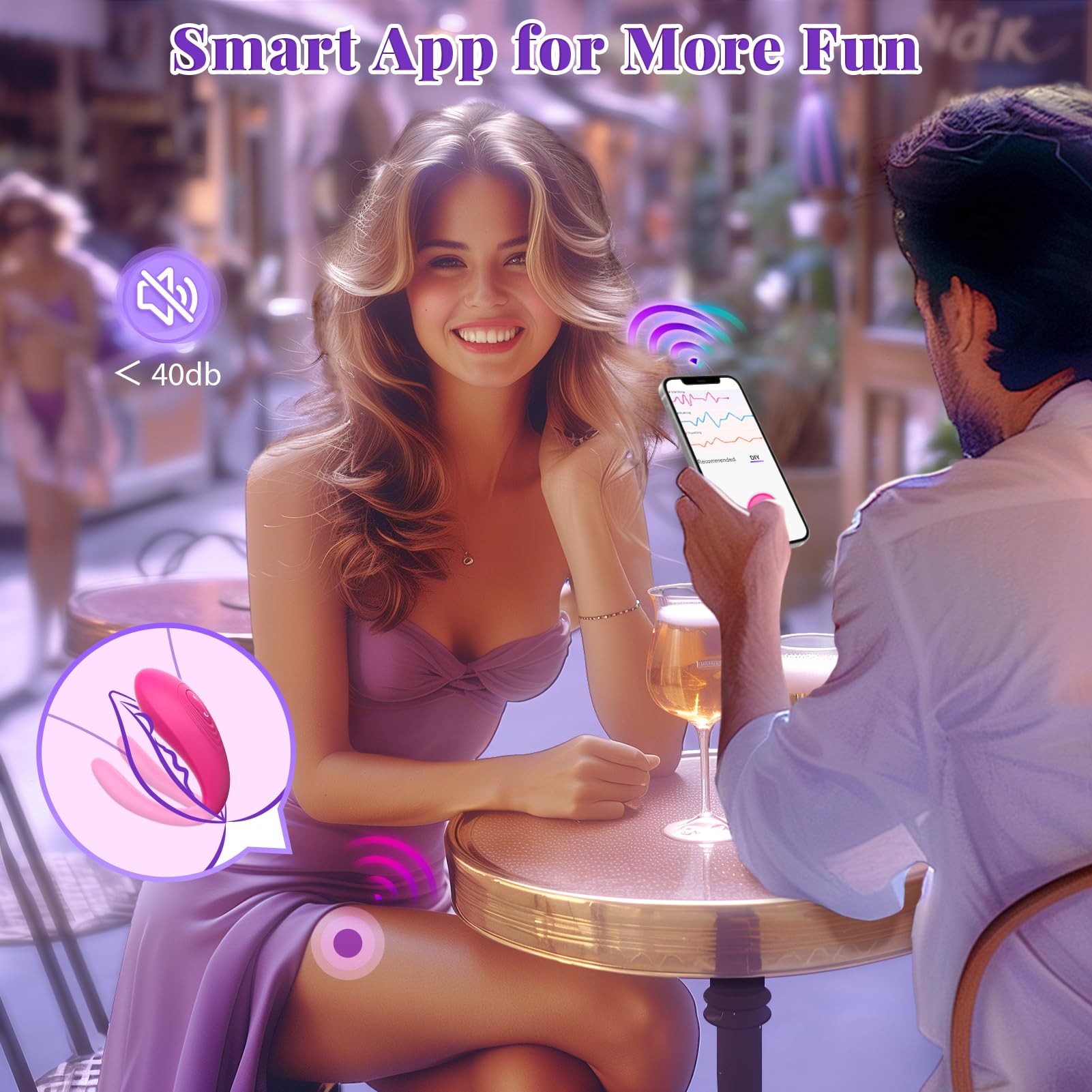 Wearable Remote Control Vibrator - BIG SHOCKED Adult Sex Toys for Women Couples Female Sex Toy G Spot Vibrators Clitoral Penis Vibrator with 10 Powerful Vibrating Double-Ended Dildos Vibrating Panties