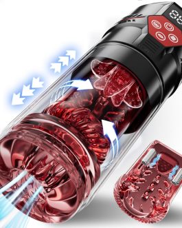 Mrgras Male Masturbator Penis Pump – Male Sex Toys for Men with Upgrade 12 S Vacuum Pump & 7 Thrusting Rotating Vibrating Sucking Licking LCD Adult Toys Mens Sex Toys Pocket Pussy Pumps & Enlargers