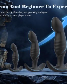 4PCS Anal Plug Adult Sex Toys, Silicone Butt Plug Set for Beginners, Advanced Users, Anal Dildo Training Kit Sex Toys for Man, Women and Couple with Flared Base Prostate Toys