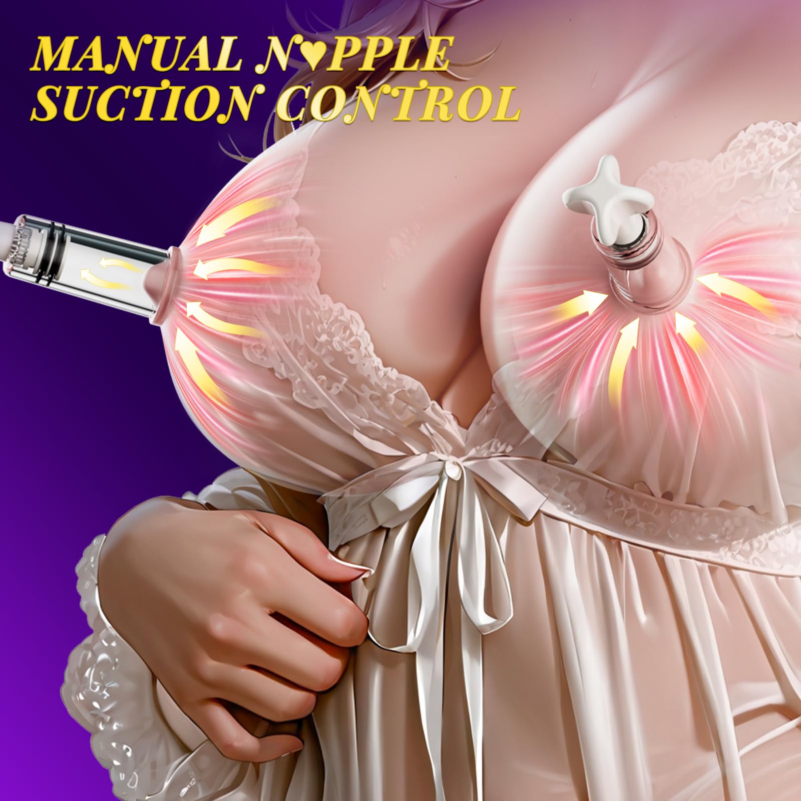 Pussy Pump Electric Rose Clitoral Pump - Vagina BDSM Nipple Sucking Toy for Women, 3 Suction Levels & 3 Modes Adult Sex Toys Pumps Enlargers, 2 Clit & 5 Nipple Suckers, Rose Toys Kit for Female Couple