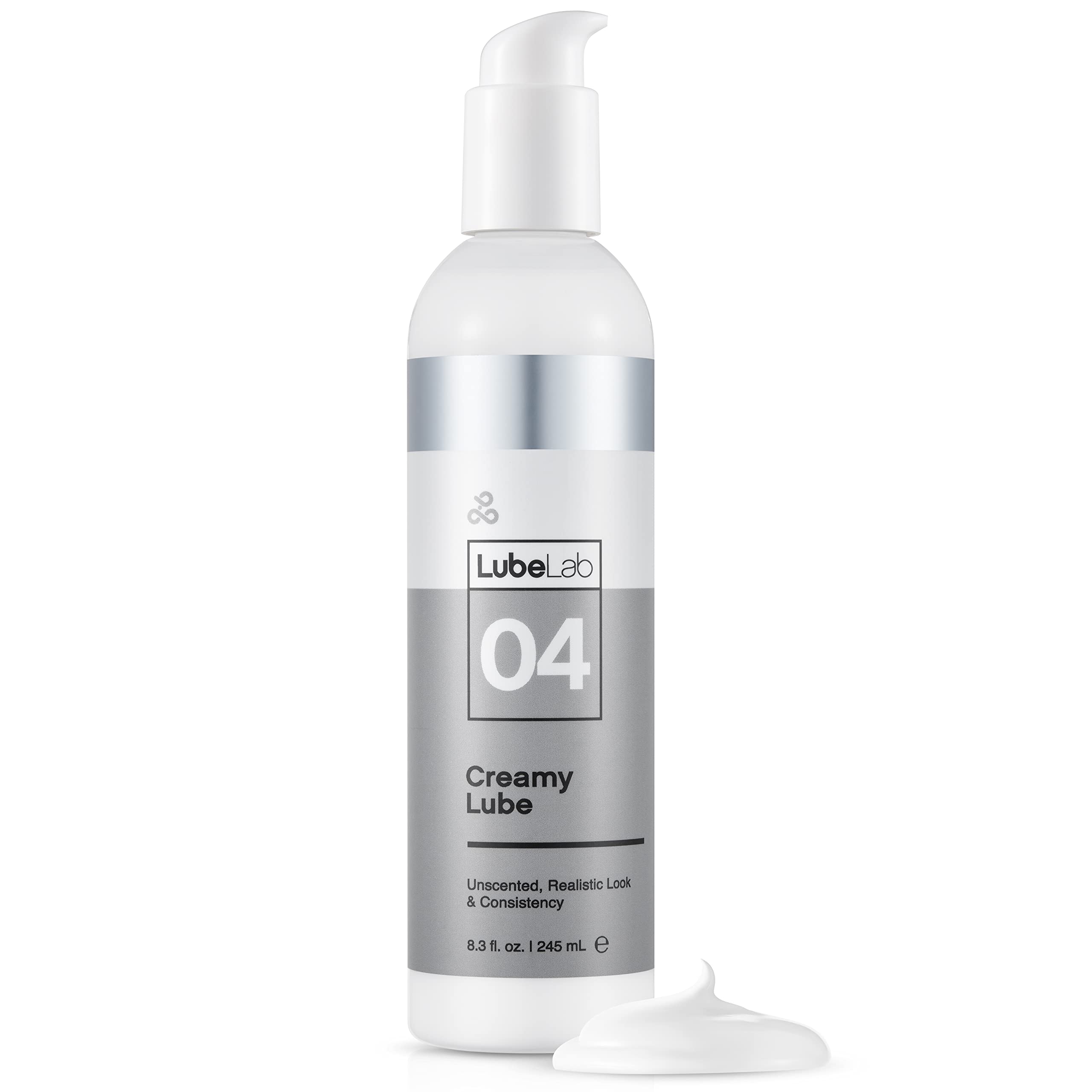 Water-Based Thick Creamy White Lube, Unscented 8.3 Fl. Oz Hypoallergenic Smooth Slippery Lubricant for Couples, Made in USA, Package May Vary