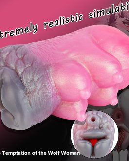 Wolf Male Masturbator Monster Animal Sex Toy,Fantasy Pussy Pocket Masturbation Sex Penis Stroker with Liquid Silicone,3D Realistic Sex Doll Men’s Stimulator Device Male Masturbator