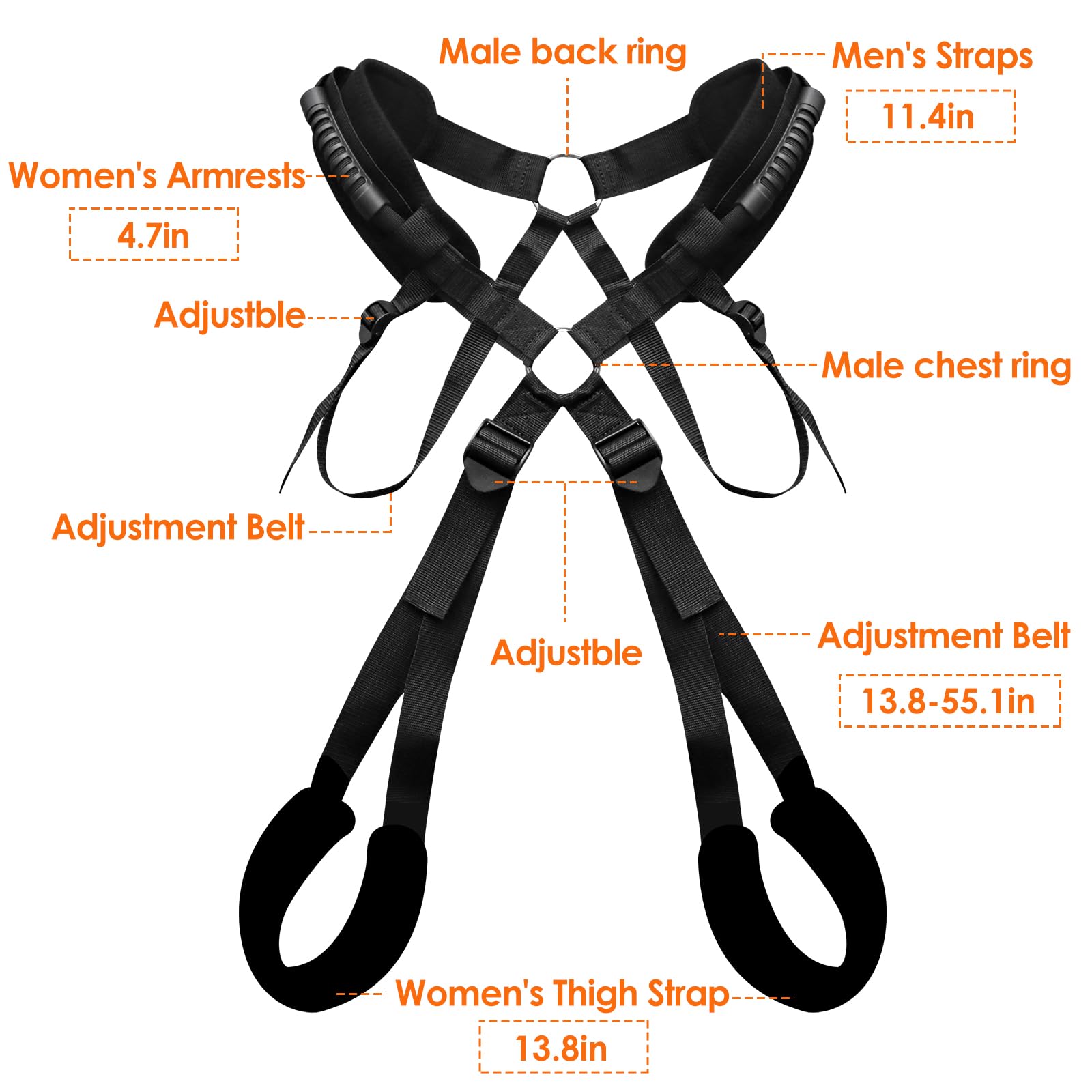 Adult Sex Toys BDSM Bondage Love Slings for Couples, Sex Swing Set with Adjustable Straps, Soft Plush Padding Mat, Sex Restraints Toys, Holds up to 300lbs