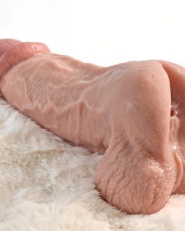 Anal Male Masturbator Sex Doll with Realistic Dildo Shape, Lifelike Pocket Pussies with Balls and Vein Anal Pussy Ass for Gay Men, Hollow Dildo Soft Male Stroker Ass Toy with 3D Texture Channel