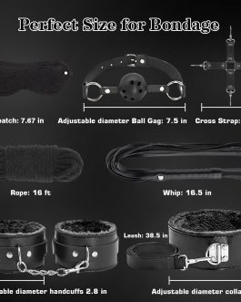 BDSM Bondage Restraints for Adult Toys, 12 Pcs Bondage Gear and Accessories Sex Toys for Women and Couples