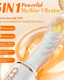 Sex Machine Thrusting Dildo Vibrator Adult Sex Toys for Women Men G Spot Clitoral Anal Play, Dildo Machine Rotatable Switch 7 Vibrating Thrust Modes Smart Heating Big Suction Cup Anal Toys for Couple