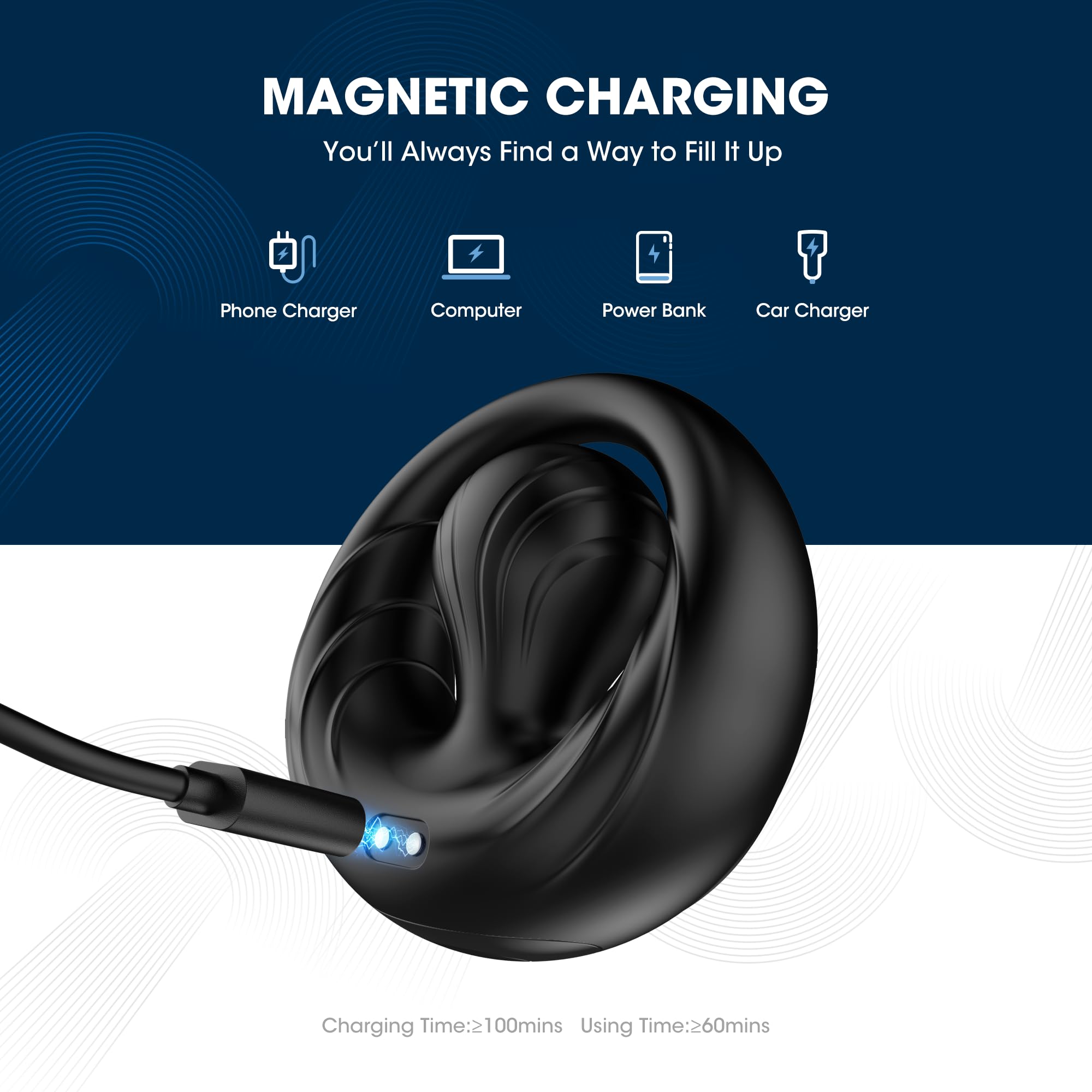 Vibrating Cock Ring for Couples with Flexible Bulb Clitoral Stimulator, Penis Ring Vibrator with 10 Vibration Male Adult Sex Toys for Men Women, Couple Sex Toy for Clitoris & Testicles Stimulation