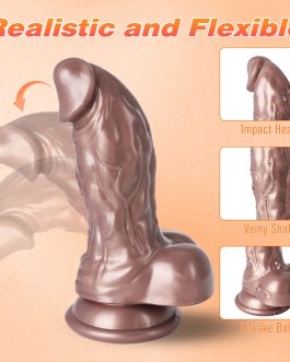 6.89″ Small Dildo Suction Cup Thick Monster G-Spot Clitoral Beginners Women