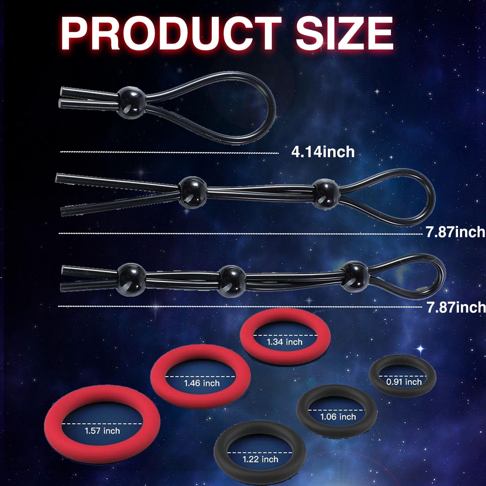 Adjustable Penis Ring Set Sex Toys for Men, 9 PCS Silicone Cock Rings for Men Erection Sex Adult Toys, Cockring Cock Sexual Stimulation Device Couples Male Sex Toys Pleasure Cock and Ball Ring