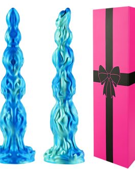8 Inch Beginner Slim Small Knot Dildo with Suction Cup, 7″ Soft Fantasy Monster Dragon Cute G-spot Dildo with 4 Dog Knots, Silicone Realistic Anal Dildos Alien Penis Adult Sex Toys for Men Gay Women