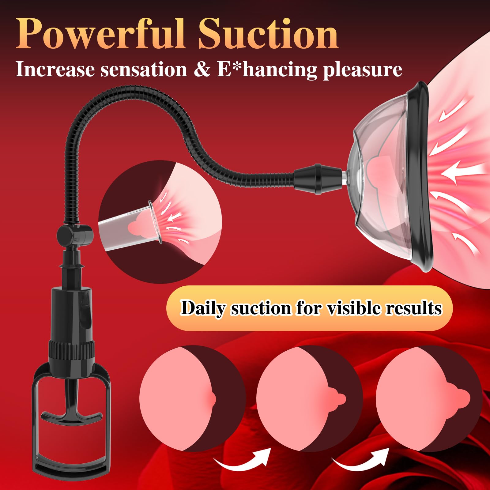 XIABALE Penis Vacuum Pump Pussy Pump Set,Manual Penis Enlarger Enlargement Extend Pump Air Pressure Device, Clitoral Pump Vagina Pumps Sexual Pleasure Suckers Tools for Couples