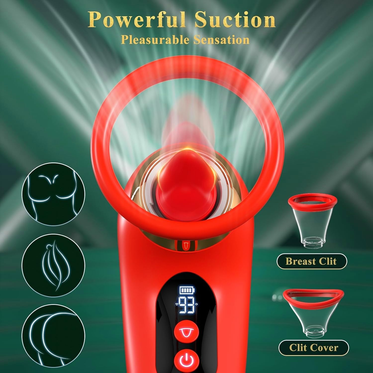 Gasevimo Vibrator Sex Toys for Women - 5IN1 AI APP Rose Toy Adult Toys Sucking Vibrator, 3 Sucking, 9 Tongue Licking & Vibrating Sex Toy, 2 Removable Cup LCD Display Clitoral Vibrators Sex Novelties