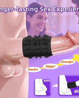 Penis Sleeve Cock Ring 6PCS, Penis Ring Cock Sleeve Male Sex Toys, Stretchy Textured Silicone Cock Ring Set, Delay Ejaculation Enhance Erection Long Lasting Stronger, Penis Extender Sex Toys for Men