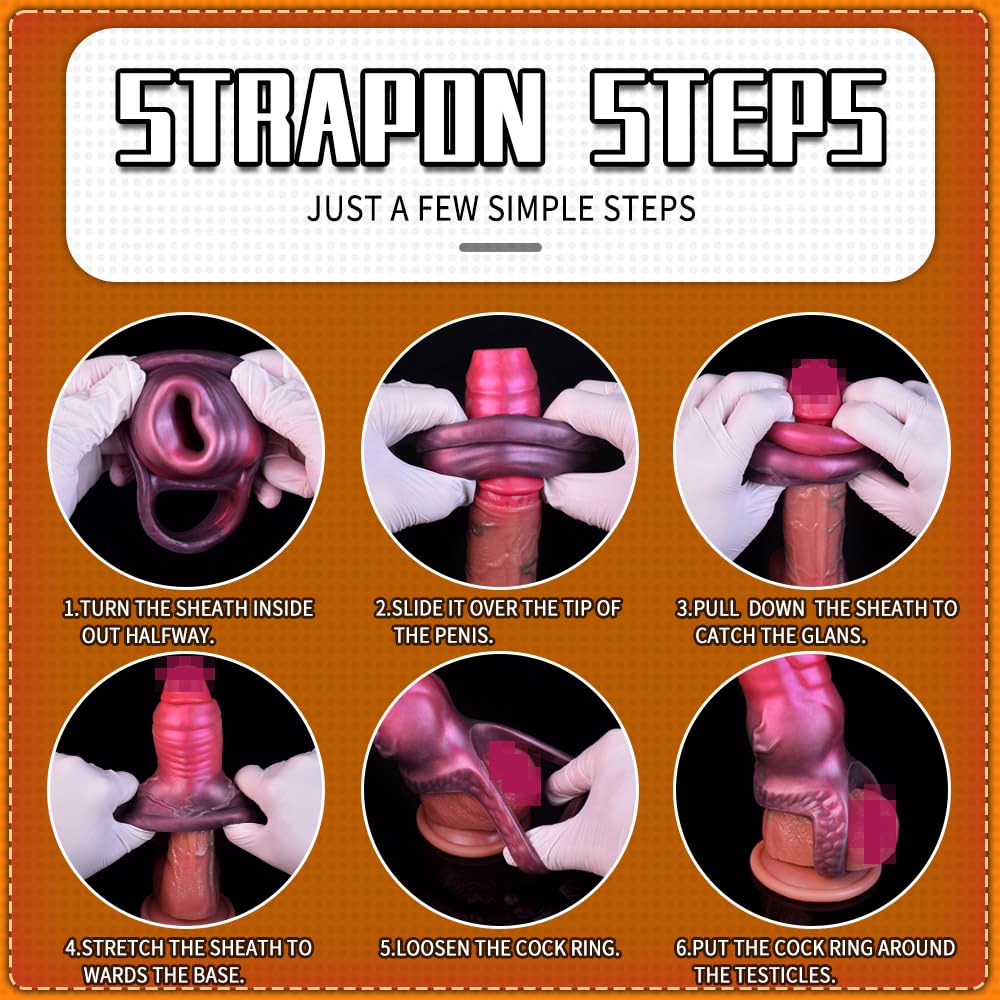 Penis Sleeve Small Size Cock Sleeve Girth Extension Sex Toys for Men, 3 Sizes Pink Silicone Penis Ring Delay Ejaculation Enhance Erection Penis Enlargement Sheath for Male Couples(Small)