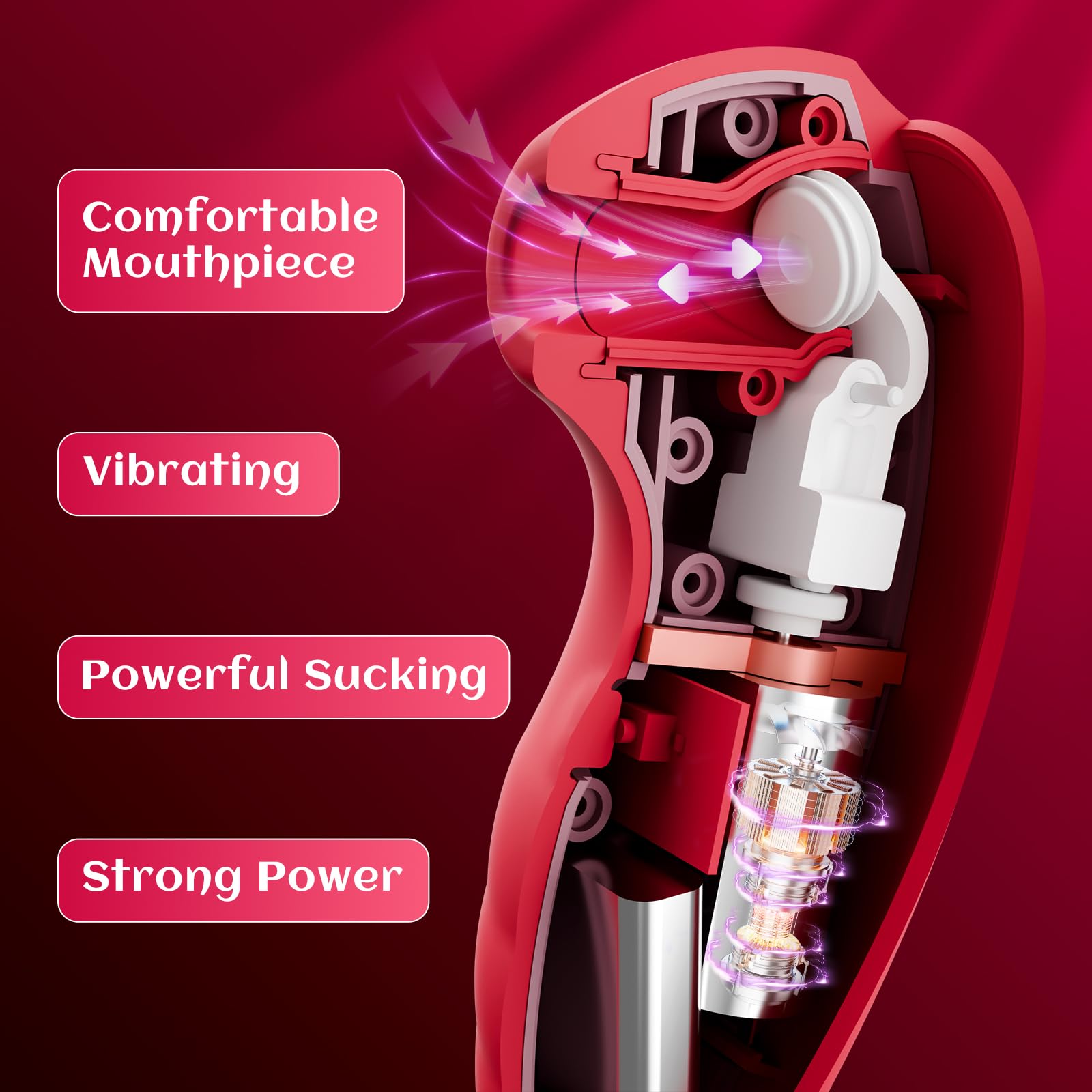 Sucking Vibrator Rose Toy - Sex Toys for Women Clitoral Sucker Vibrators Adult Toys with 7 Sucking & Vibrating Modes, Womens Rose Sex Toy Suction Vibrator for Woman Couples Nipple Toys Fetish Jewelry