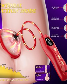 Pussy Pump Electric Rose Clitoral Pump – Vagina BDSM Nipple Sucking Toy for Women, 3 Suction Levels & 3 Modes Adult Sex Toys Pumps Enlargers, 2 Clit & 5 Nipple Suckers, Rose Toys Kit for Female Couple