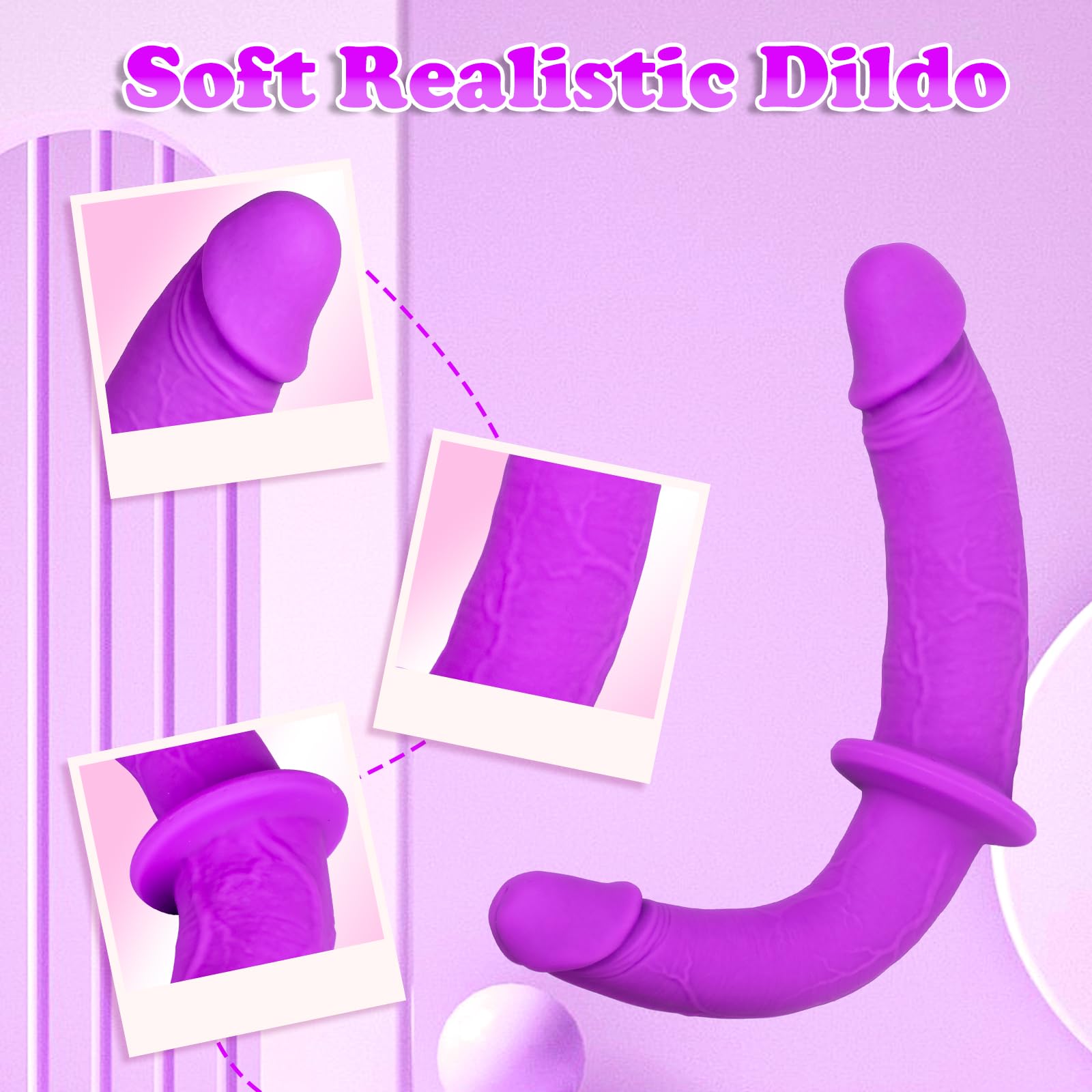 Strap On Dildo Womens Sex Toys - Double Ended Dildo Silicone Fantasy Long Dildos Hands Free Masturbators, Strap On Harness Big Anal Dildos Female Sex Toys Adult Toys for Women Lesbian