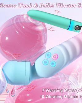 G Spot Vibrator Wand & Bullet Vibrator Set – Vibrators Sex Toys for Women, Clitoral Dildo with 7 Vibrating Modes, Waterproof Heating Wand Massager, Adult Sex Toy for Female and Couples