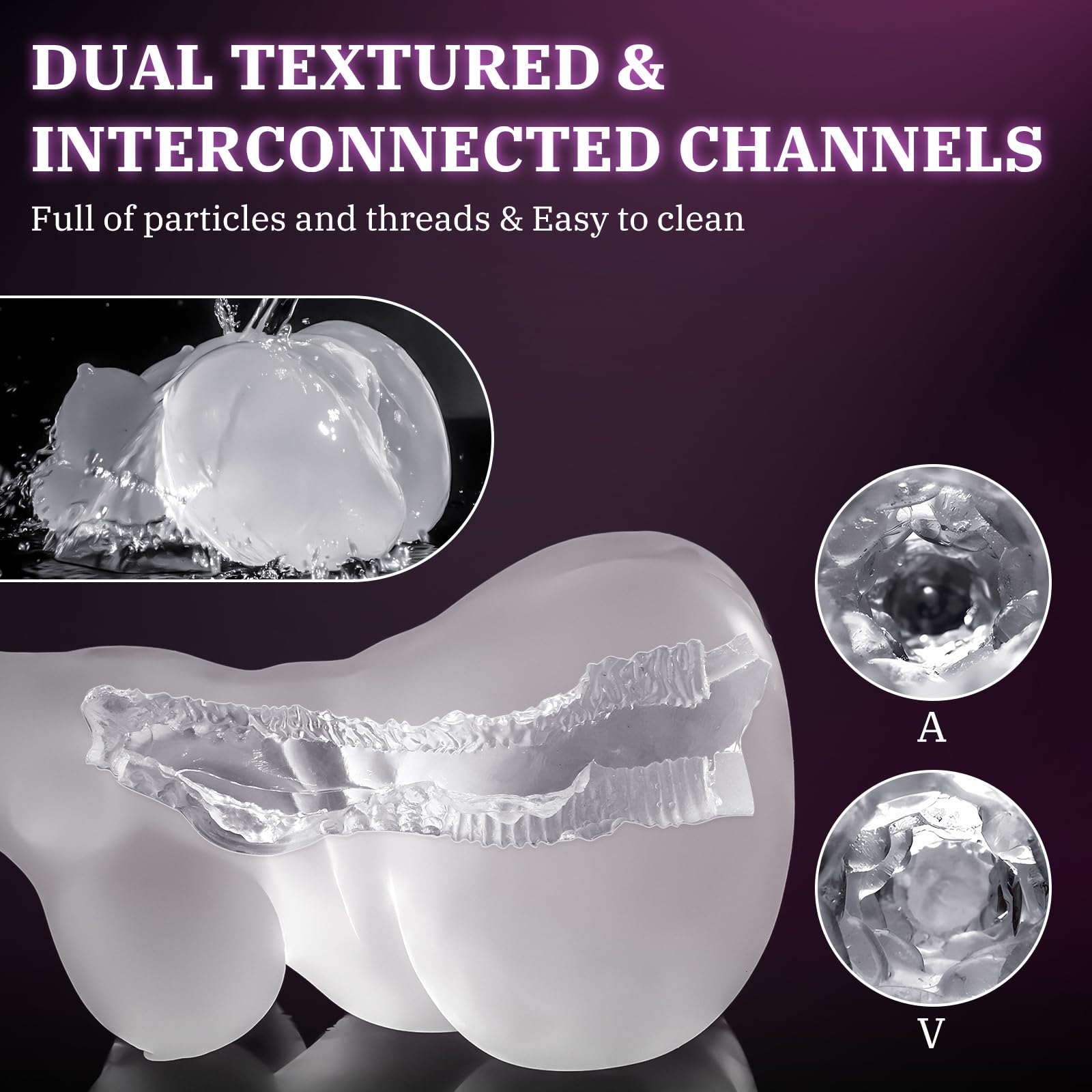 Male Sex Doll Male Masturbator, 2.2LB BBW Sex Doll Pocket Pussy Sex Toy for Men, Realistic Sex Dolls with Dual Textured Vagina Anal Channels, Clear Pocket Pussy Big Ass Adult Toys for Men Masturbation
