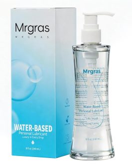 Personal Water-Based Premium Lube – Mrgras Sex Lube for Men, Women & Couples, Long-Lasting, Non-Staining & Easy Clean-Up, Safe for Toys & Latex Condoms, Ideal for Vaginal & Anal Use, 8 Fl Oz