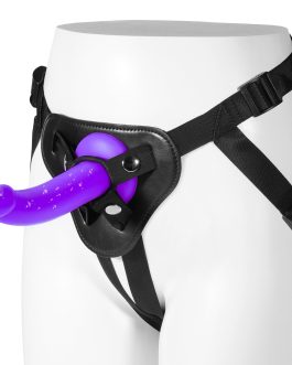 Strap On Dildo Sex Toys: Soft Strap on Harness with 6.75 Inch Curved Liquid Silicone Dildo Adult Toys for Pegging Play, Wearable Strapon Realistic Anal Dildos for Men Lesbian Couple Sex Toys