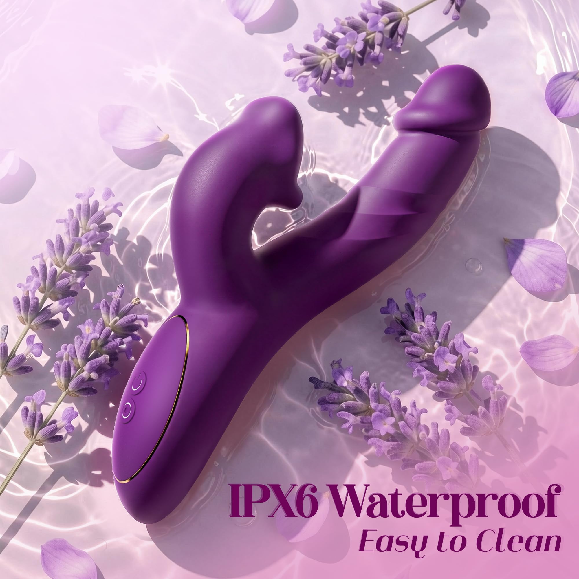 Toendi Sucking Vibrator Adult Sex Toy, Nipple Clit Sucker & Thrusting Dildo