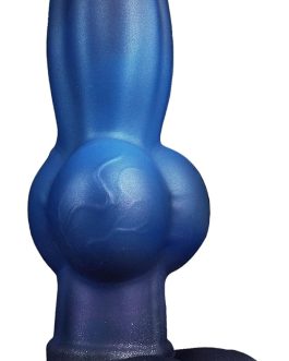 9.6″ Monster Dog Knot Dildo, Huge Fantasy Dragon Horse Wolf Dildo with Big Balls, Thick Silicone Knotted Dildos with Strong Suction Cup, Large Animal Anal Toy for Men Women Gay